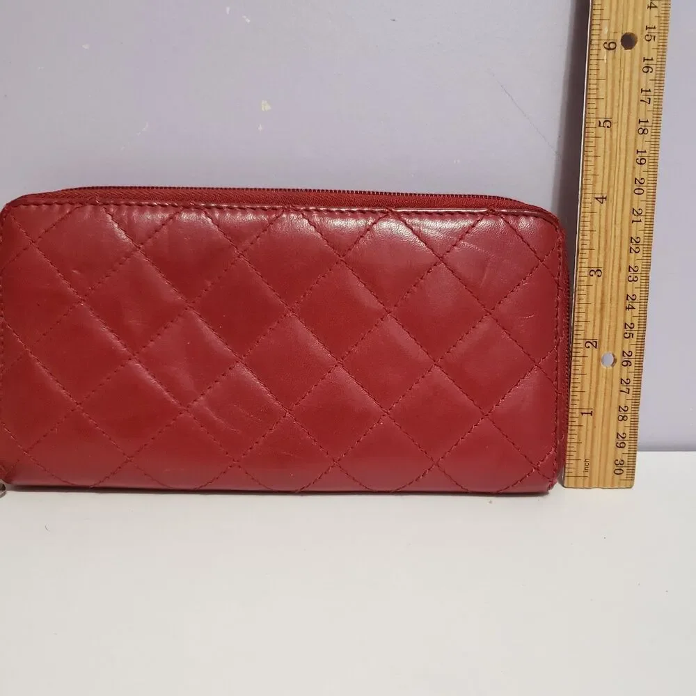 Hype Red Zip Around Women's Wallet 7.5